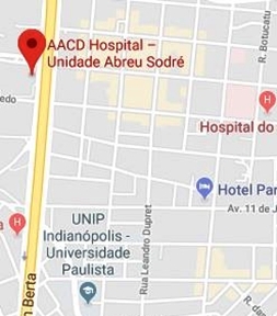 Hospital AACD - mapa