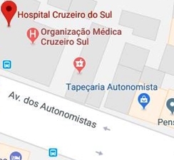 Hospital Cruzeiro do Sul - mapa