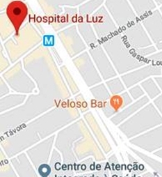 Hospital da Luz - mapa