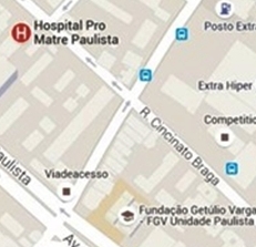 Hospital Pro Matre Paulista - mapa