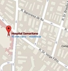 Hospital Samaritano - mapa