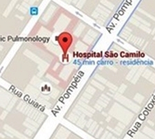 Hospital Sao Camilo Pompeia - mapa